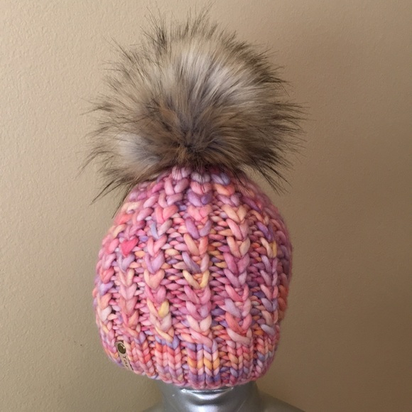 Hand knit Merino Wool Beanie Hat
